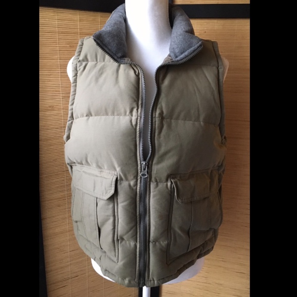 Abercrombie & Fitch Green Puff Vest View 2